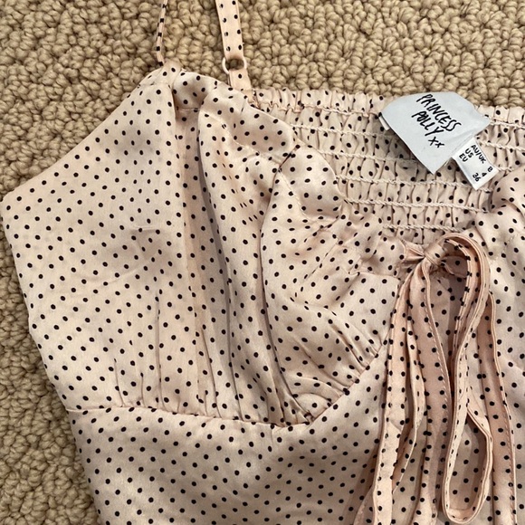 PRINCESS POLLY POLKA DOT PINK TOP - Picture 3 of 5